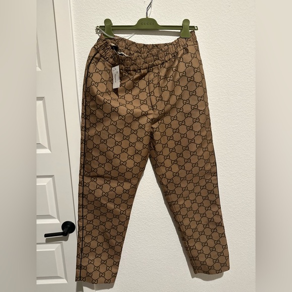 Authentic Gucci Tan Monogram Men's Pants